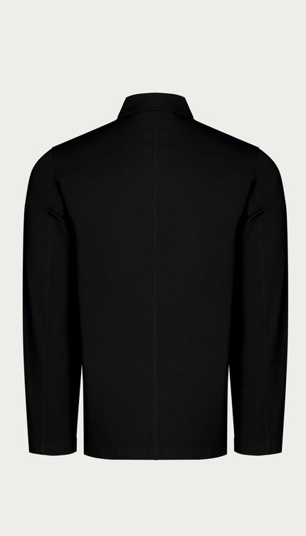 Wide Pocket Lightweight Cotton Jacket - Black - Ron Tomson