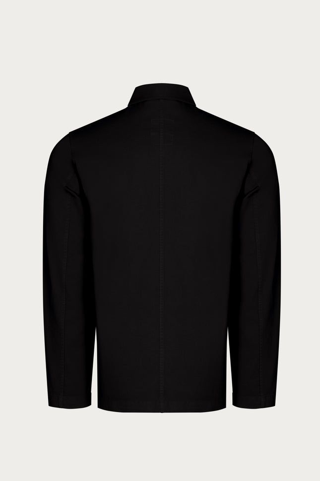 Wide Pocket Lightweight Cotton Jacket - Black - Ron Tomson