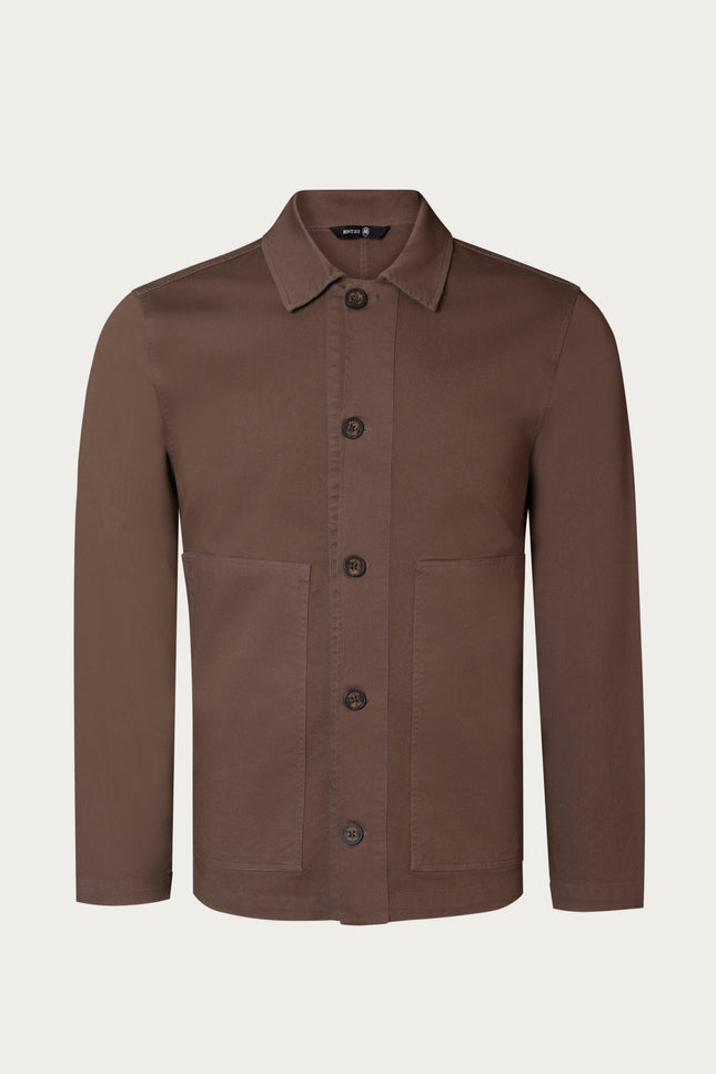 Wide Pocket Lightweight Cotton Jacket - Khaki - Ron Tomson
