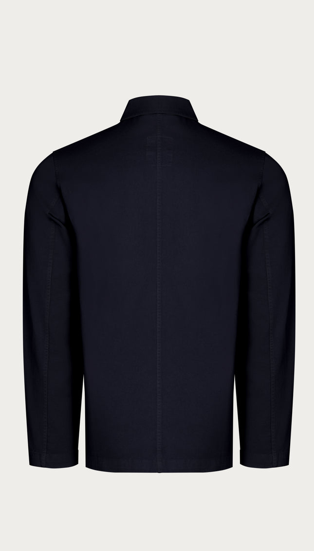 Wide Pocket Lightweight Cotton Jacket - Navy - Ron Tomson
