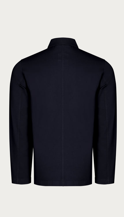 Wide Pocket Lightweight Cotton Jacket - Navy - Ron Tomson
