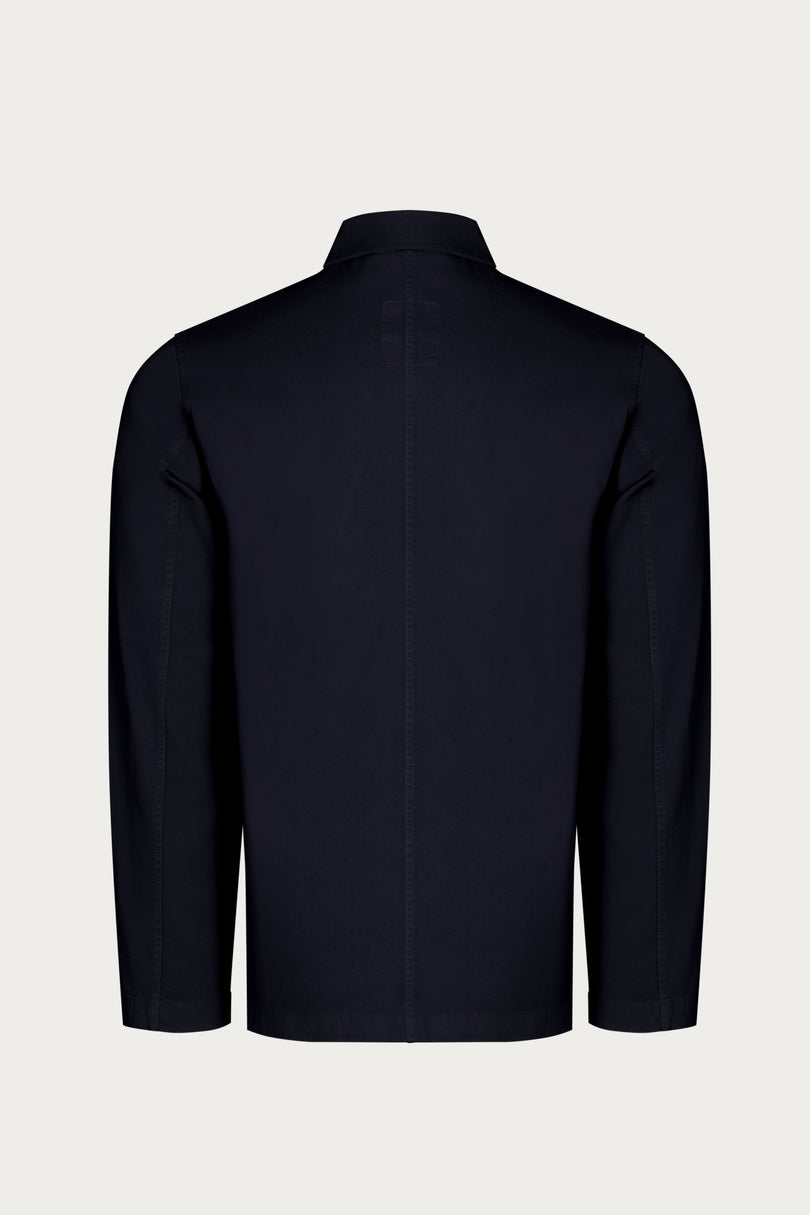 Wide Pocket Lightweight Cotton Jacket - Navy - Ron Tomson