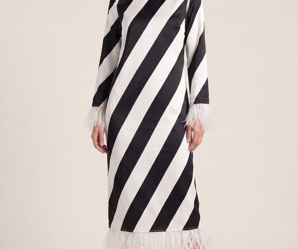 Fringe Stripe Maxi Dress
