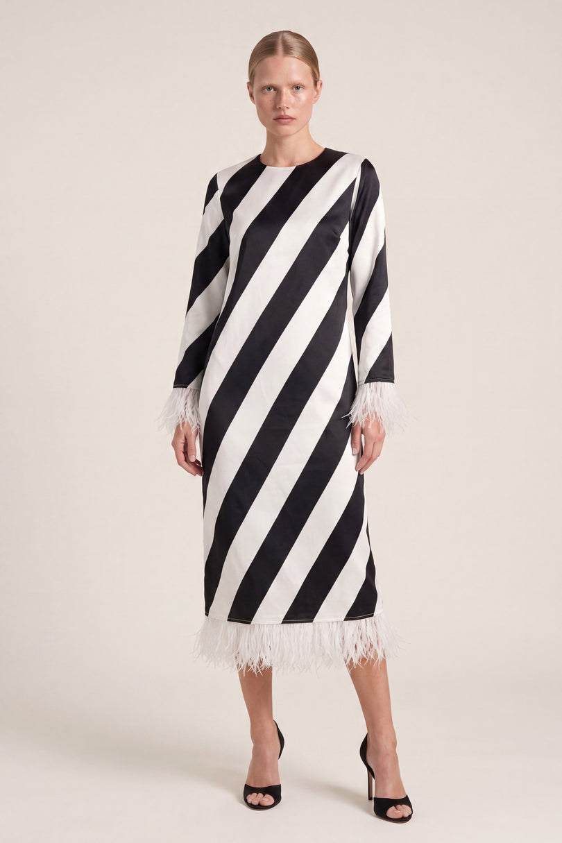 Fringe Stripe Maxi Dress