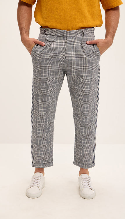 Windowpane Checkered Side - Striped Trousers - Ron Tomson