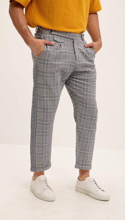 Windowpane Checkered Side - Striped Trousers - Ron Tomson