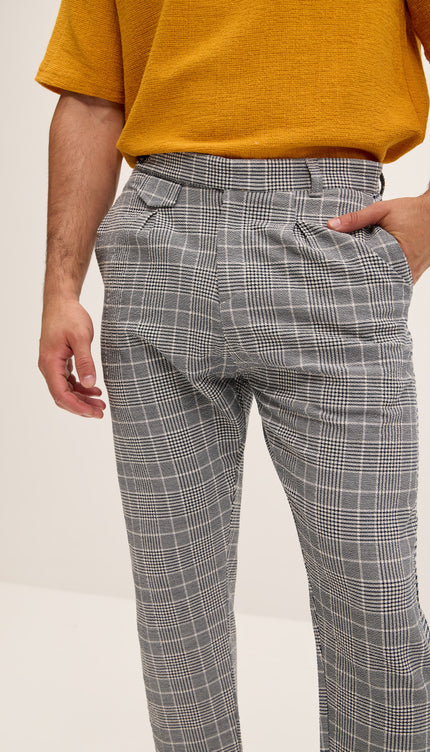Windowpane Checkered Side - Striped Trousers - Ron Tomson
