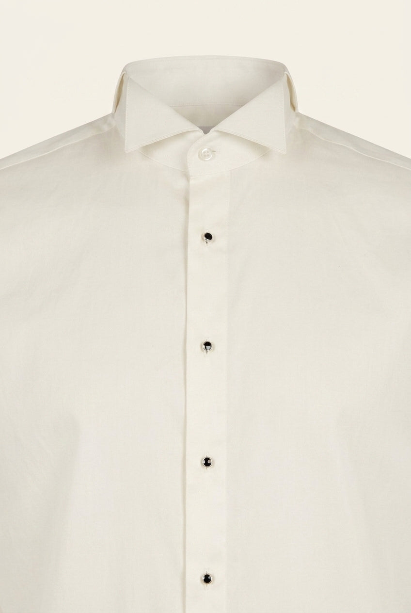 Wing Collar Tuxedo Shirt - Light Beige | Ron Tomson Light Beige / M (15.5 US) Wing Collar Tuxedo Shirt - Light Beige | Ron Tomson Light Beige / M (15.5 US)