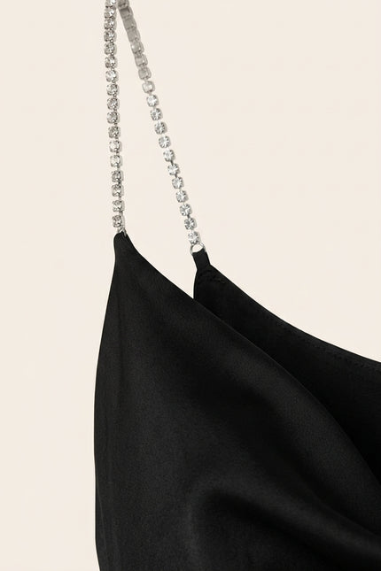 Women's Jewel Straps Camisole - Black - Detail