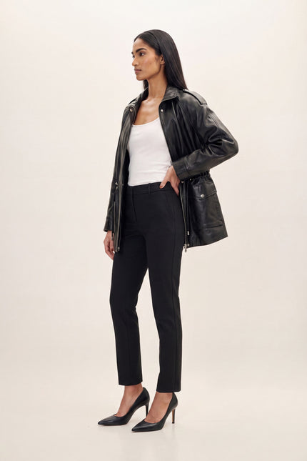 Nappa Lambskin Safari Jacket - Black - side view