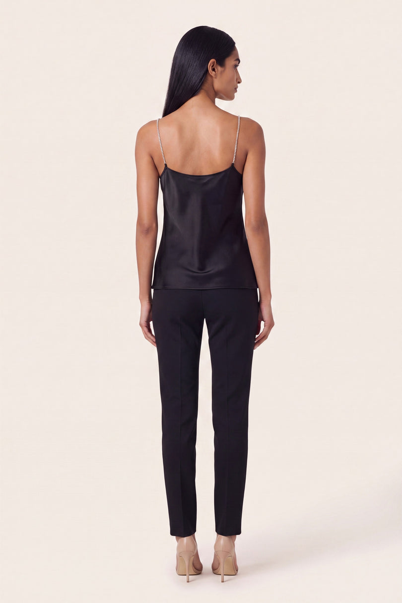Jewel Straps Camisole - Black - back view