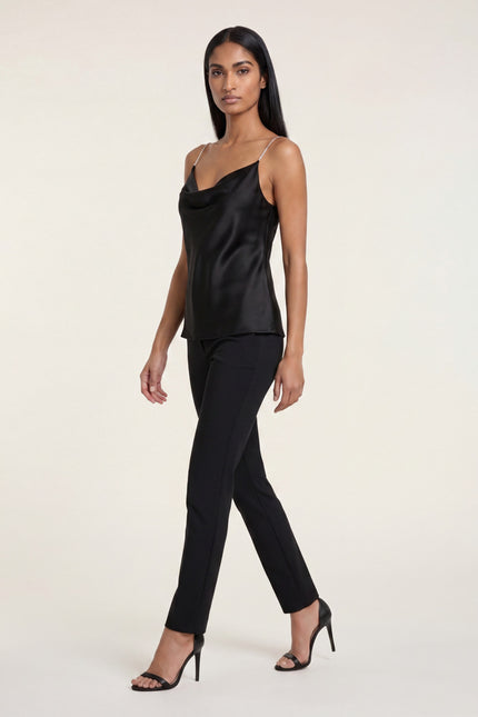 Jewel Straps Camisole - Black - side view