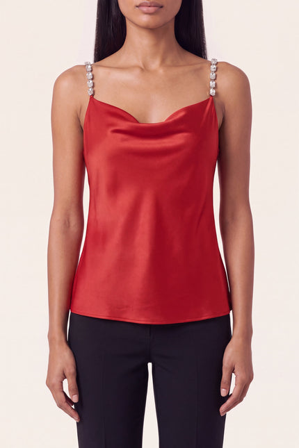 Jewel Straps Camisole - Red - detail view