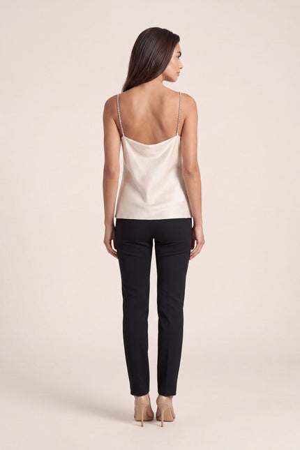Jewel Straps Camisole - Off-White - back view