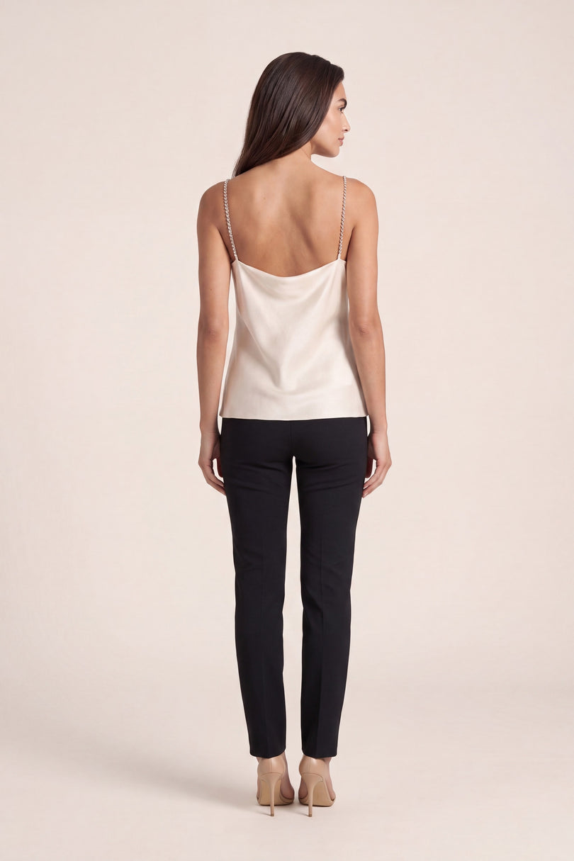 Jewel Straps Camisole - Off-White - back view