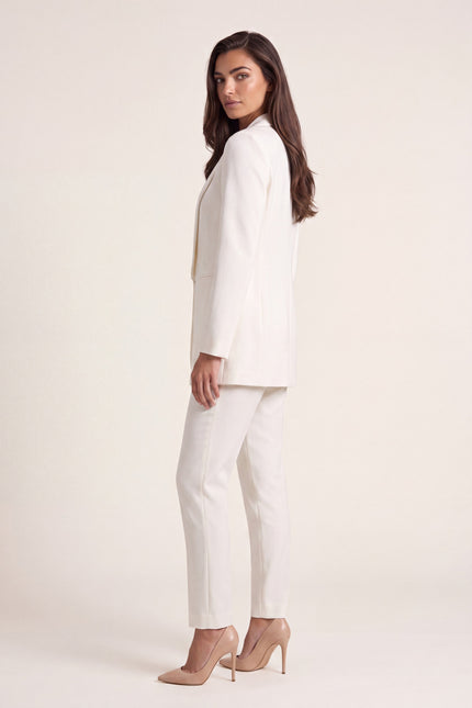 Women's Shawl Lapel Blazer - White - side view