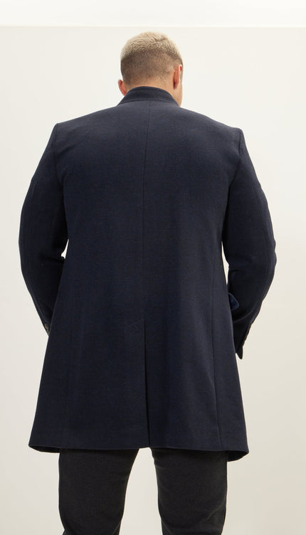 Wool Blend Peacoat - Navy - Ron Tomson