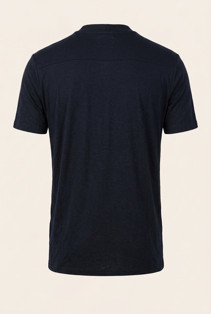 Wrap Front T-Shirt - Black - Back