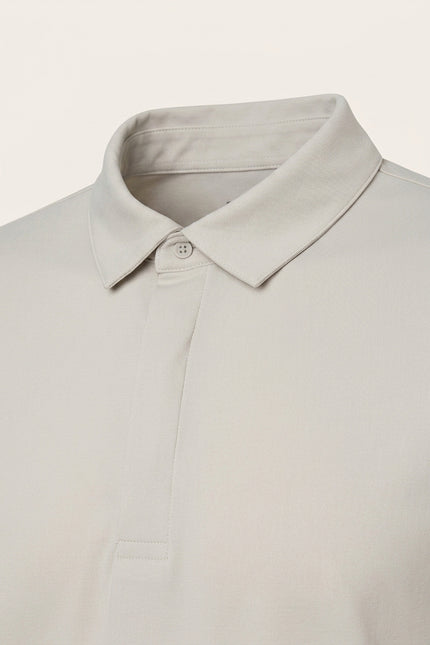 Wrinkle Free Cool Feel Polo Shirt - Stone - Detail