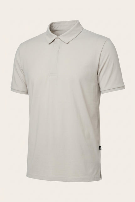 Wrinkle Free Cool Feel Polo Shirt - Stone - Front