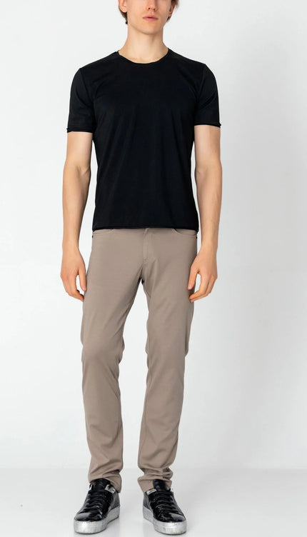 Wrinkle Free Crew Neck T-shirt - Black - Ron Tomson