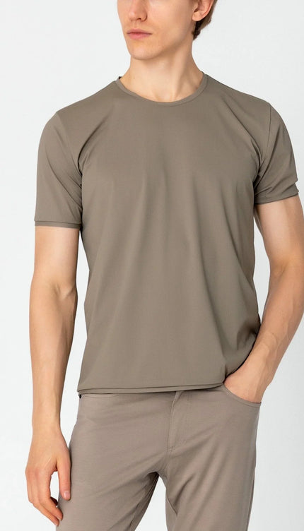 Wrinkle Free Crew Neck T-shirt - Vizon - Ron Tomson
