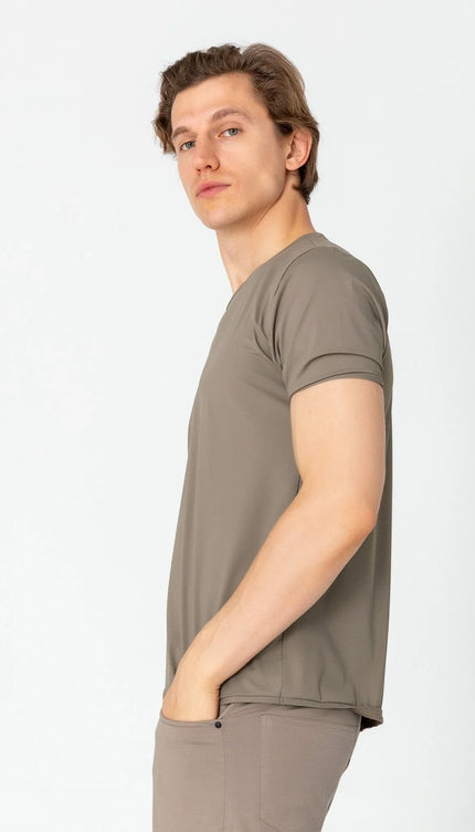 Wrinkle Free Crew Neck T-shirt - Vizon - Ron Tomson