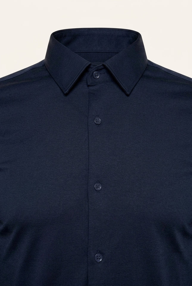 Wrinkle Free Dress Shirt - Navy - Detail