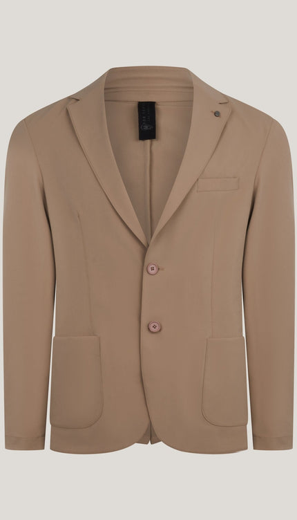 Wrinkle Free Tapered Travel Jacket - Camel - Ron Tomson