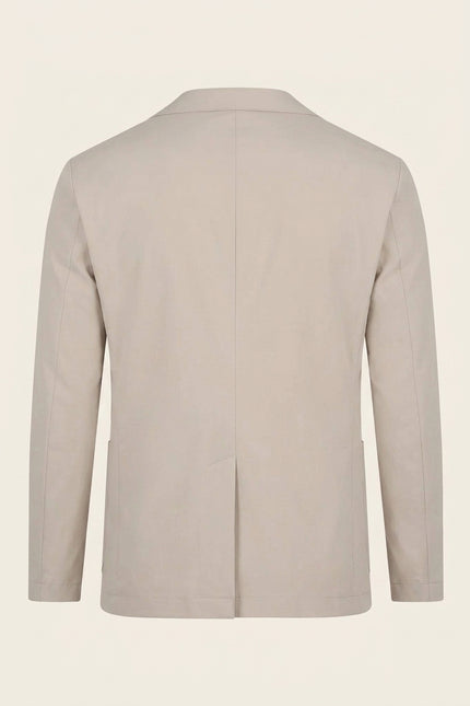 Wrinkle Free Tapered Travel Jacket - Stone - Back