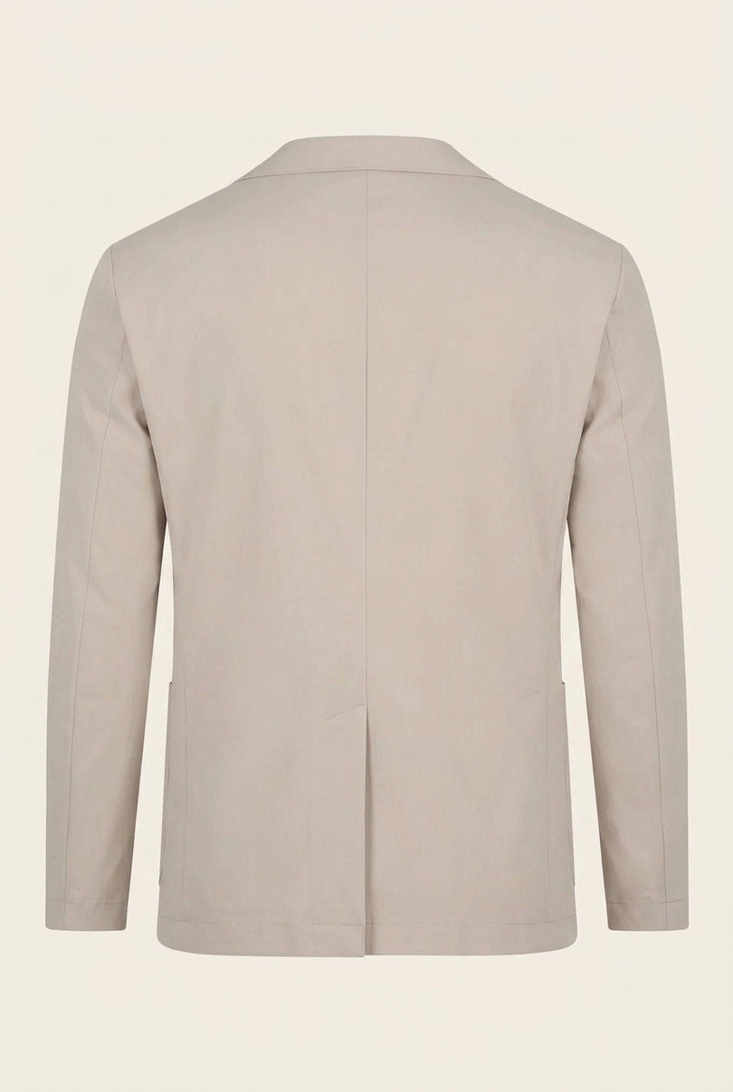 Wrinkle Free Tapered Travel Jacket - Stone - Back