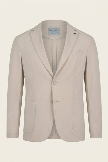 Wrinkle Free Tapered Travel Jacket - Stone - Front