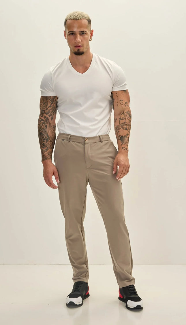 Wrinkle Free Tapered Travel Pants - Vizon - Ron Tomson