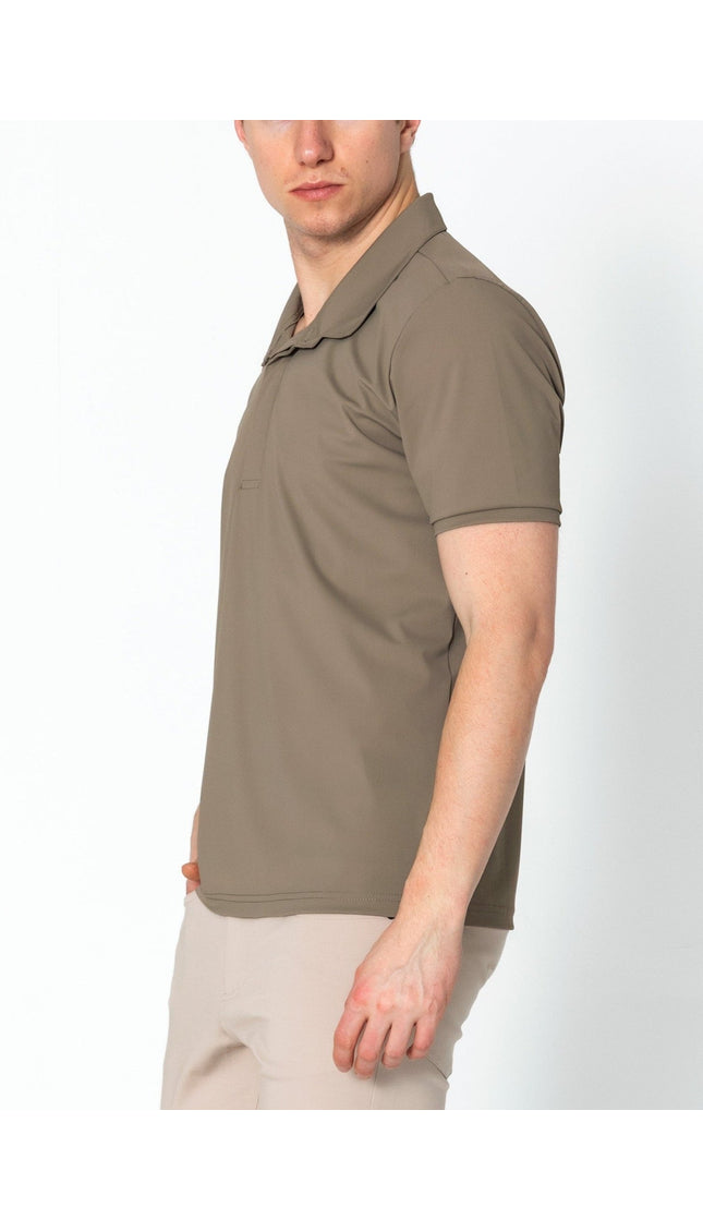 Wrinkle Free Tapered Travel Polo Shirts - Vizon - Ron Tomson