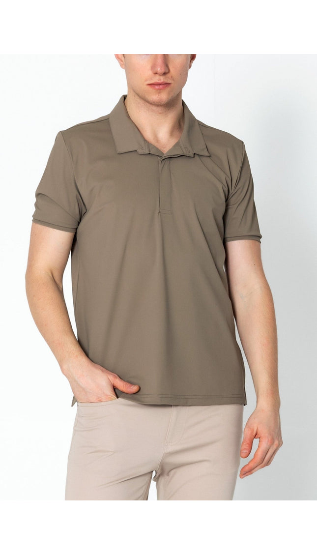 Wrinkle Free Tapered Travel Polo Shirts - Vizon - Ron Tomson