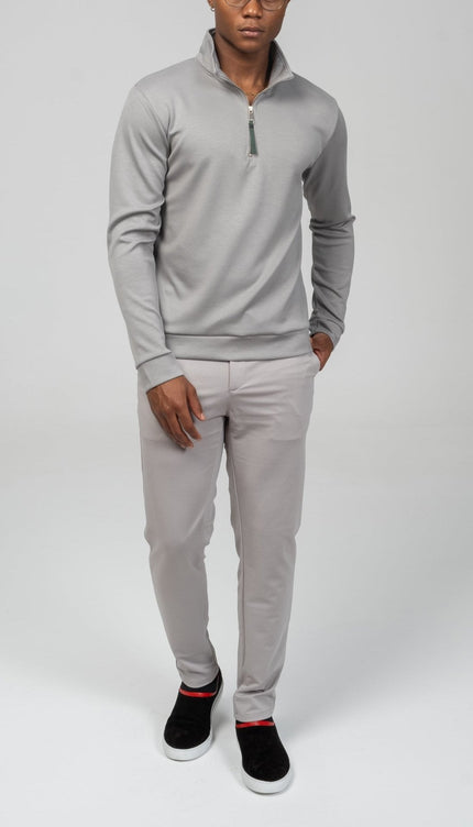 Zipper Up Jumper - Gray - Ron Tomson