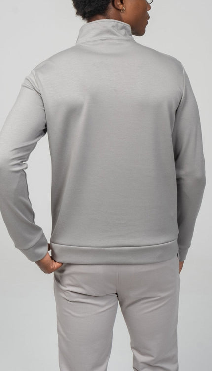 Zipper Up Jumper - Gray - Ron Tomson