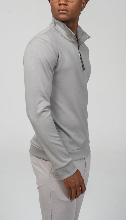 Zipper Up Jumper - Gray - Ron Tomson