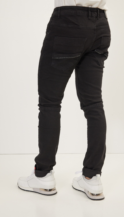 RT Inner Red Skinny Denim - Schwarz gewaschen