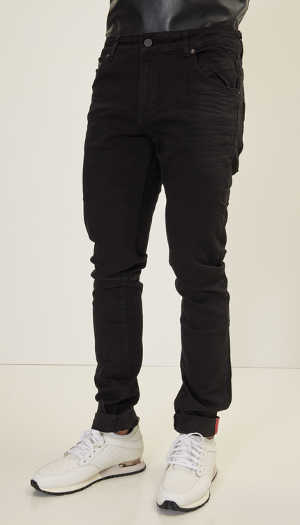 RT Inner Red Skinny Denim - Schwarz gewaschen