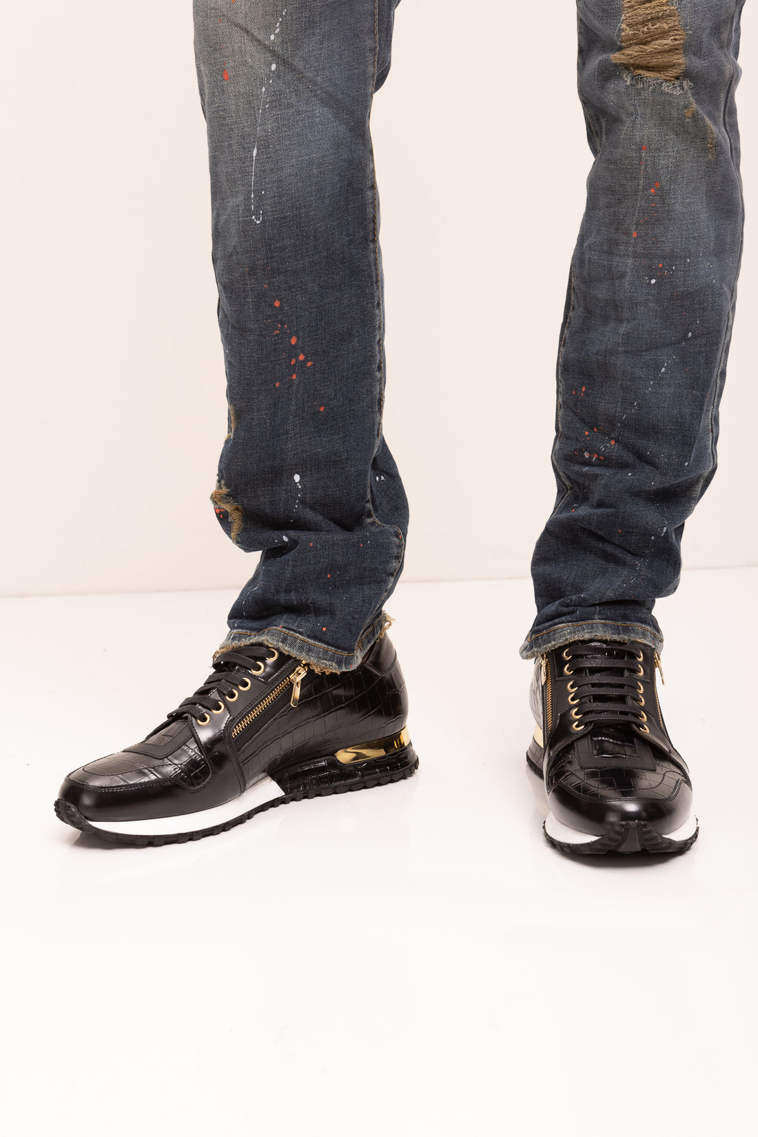 New FOOTWEAR - D-0521 BLACK CROC - Ron Tomson