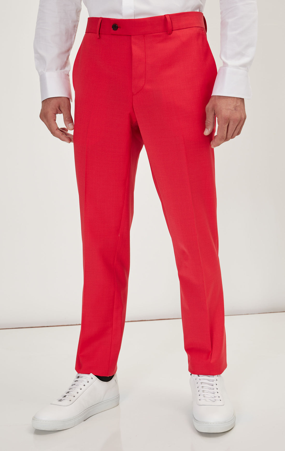 N° R206 SUPER 120S MERINO WOOL DOUBLE BREASTED SUIT - VALENTINE RED