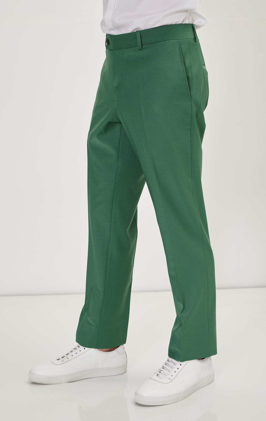 N° R206 SUPER 120S MERINO WOOL DOUBLE BREASTED SUIT - VERDANT GREEN