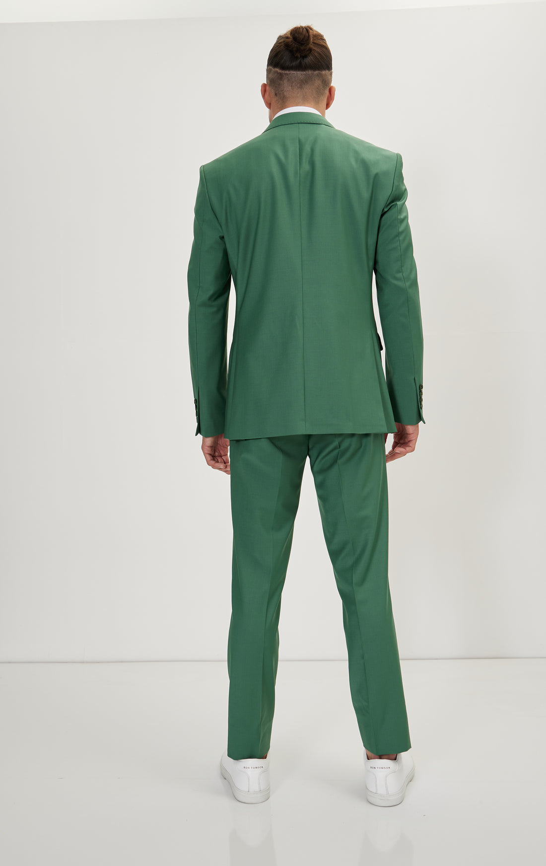N° R206 SUPER 120S MERINO WOOL DOUBLE BREASTED SUIT - VERDANT GREEN