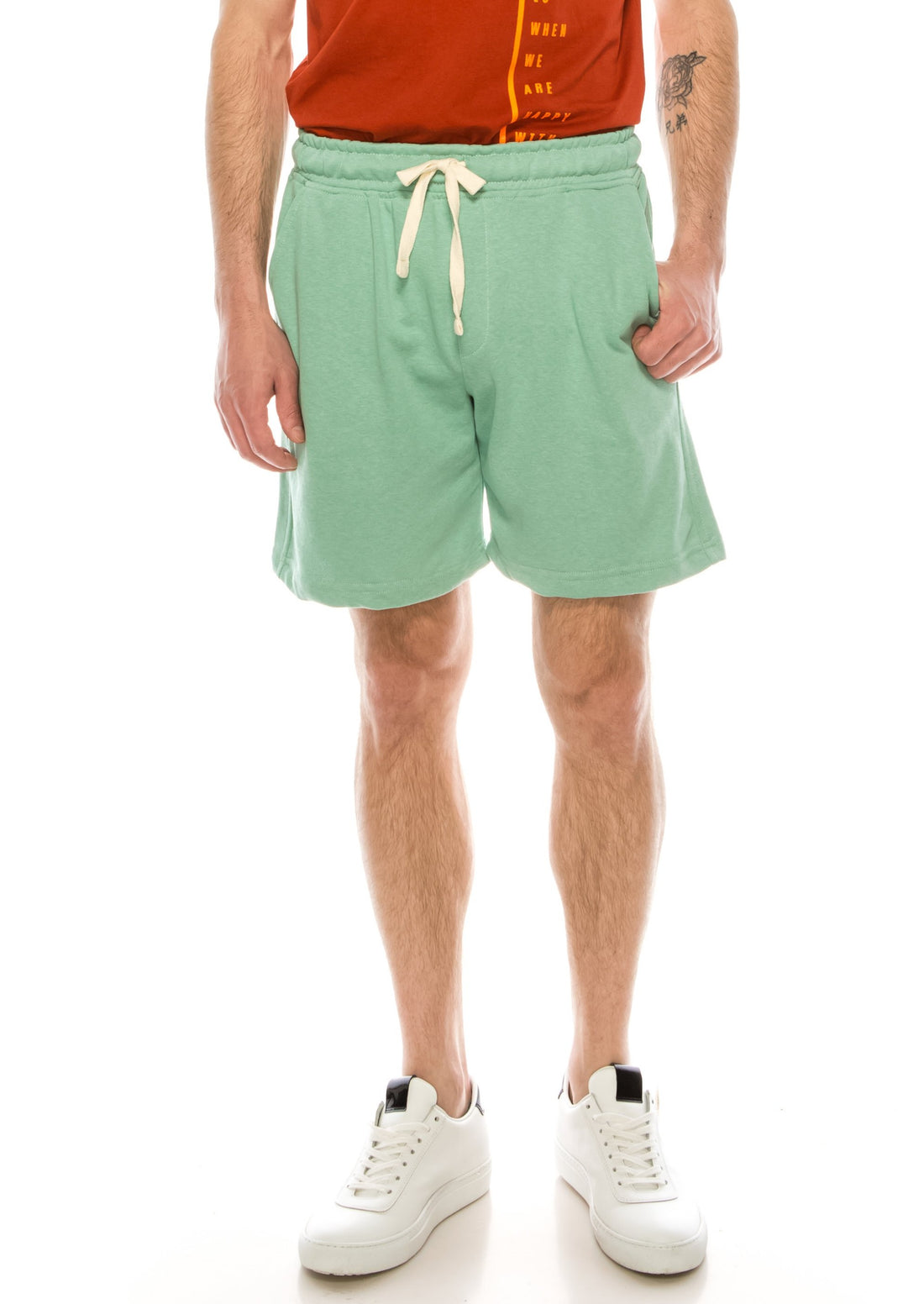 Weekender Cotton Shorts - LIGHT GREEN - Ron Tomson
