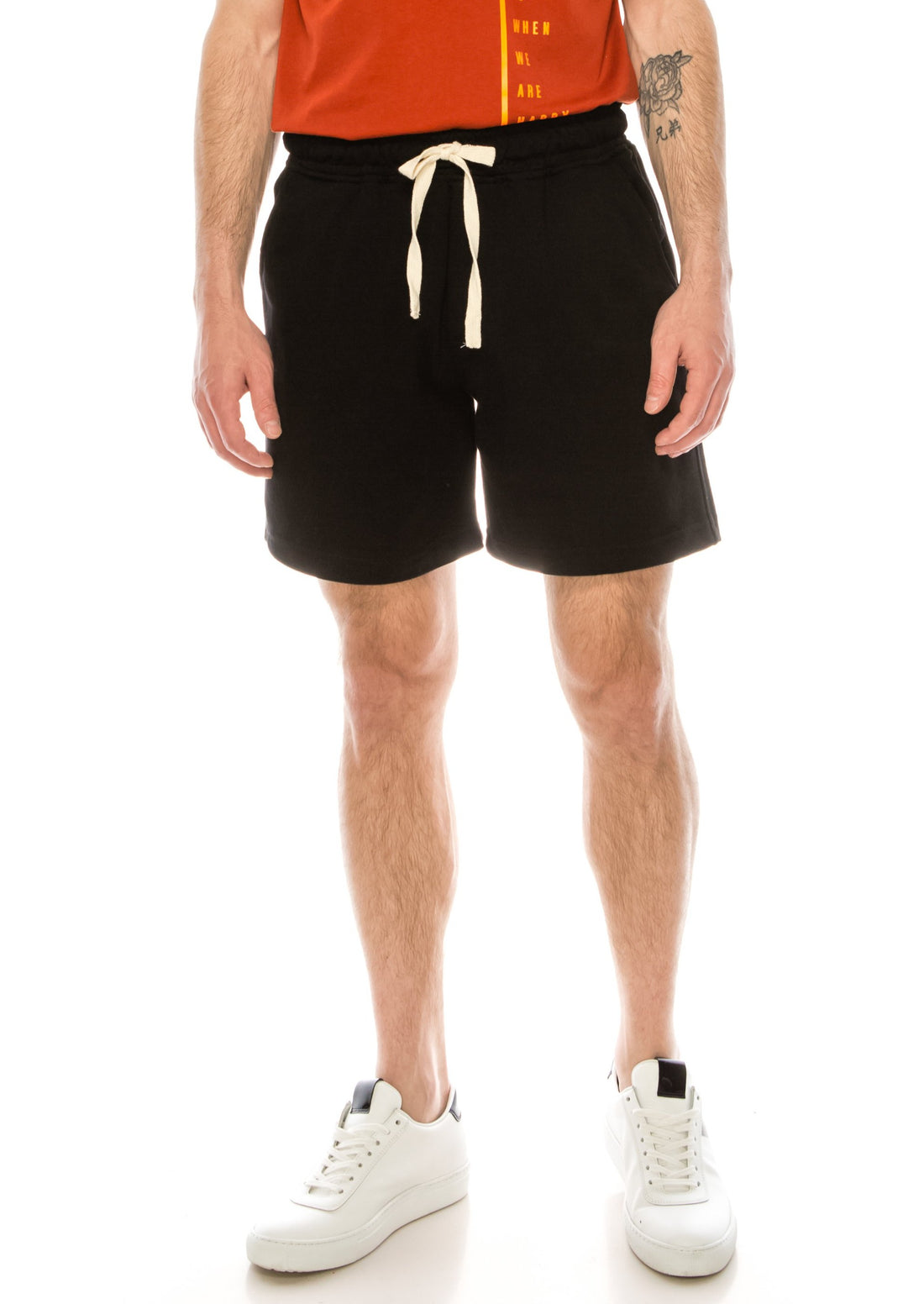 Weekender Cotton Shorts - BLACK - Ron Tomson