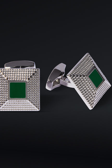 Pyramid Stainless Steel Cufflinks - Ron Tomson