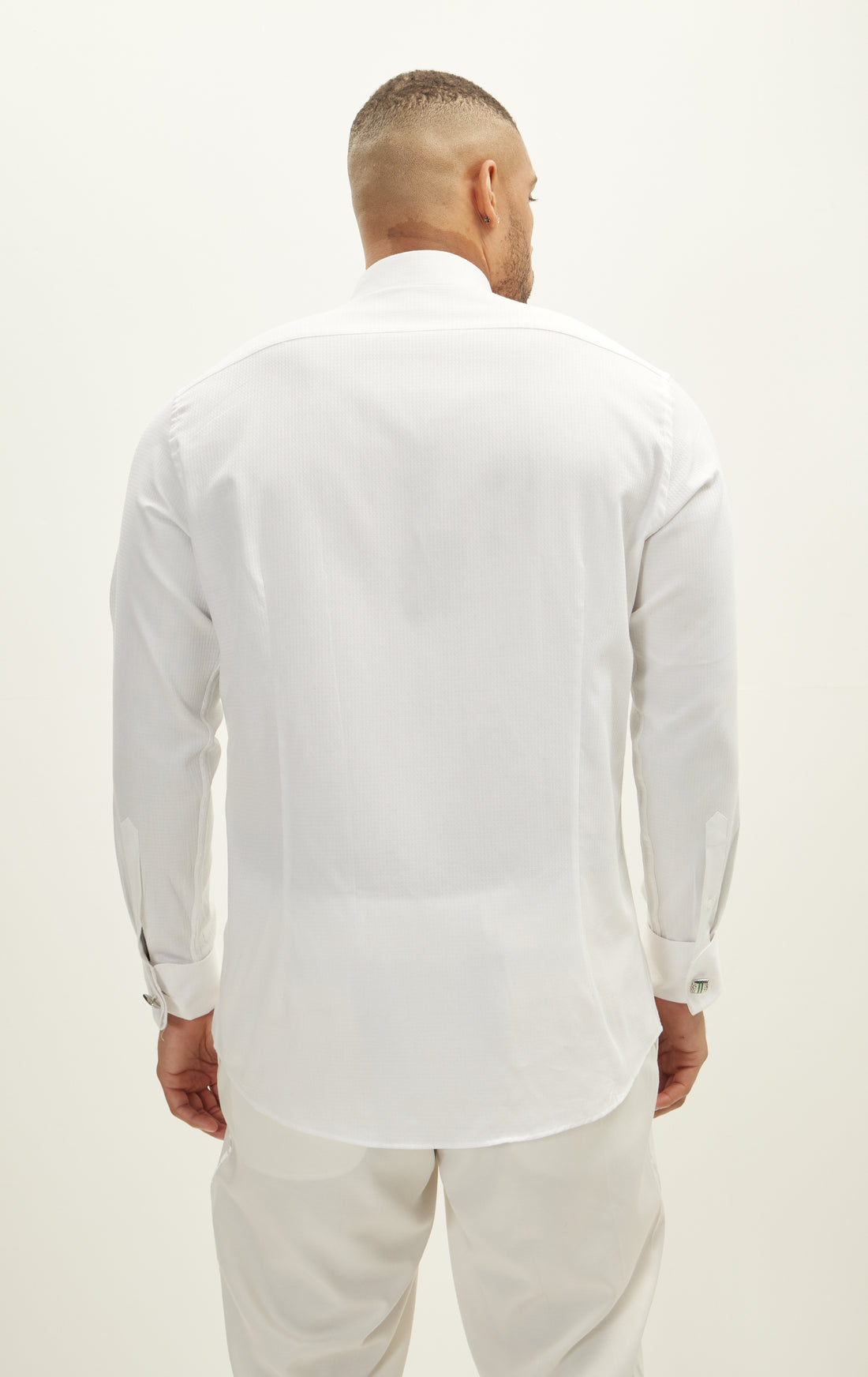 Camisa de esmoquin abotonada extraíble - Blanco