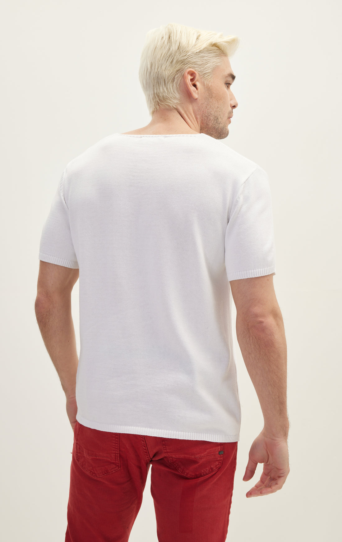 N° 6441 T-SHIRT IN MAGLIA OFF WHITE