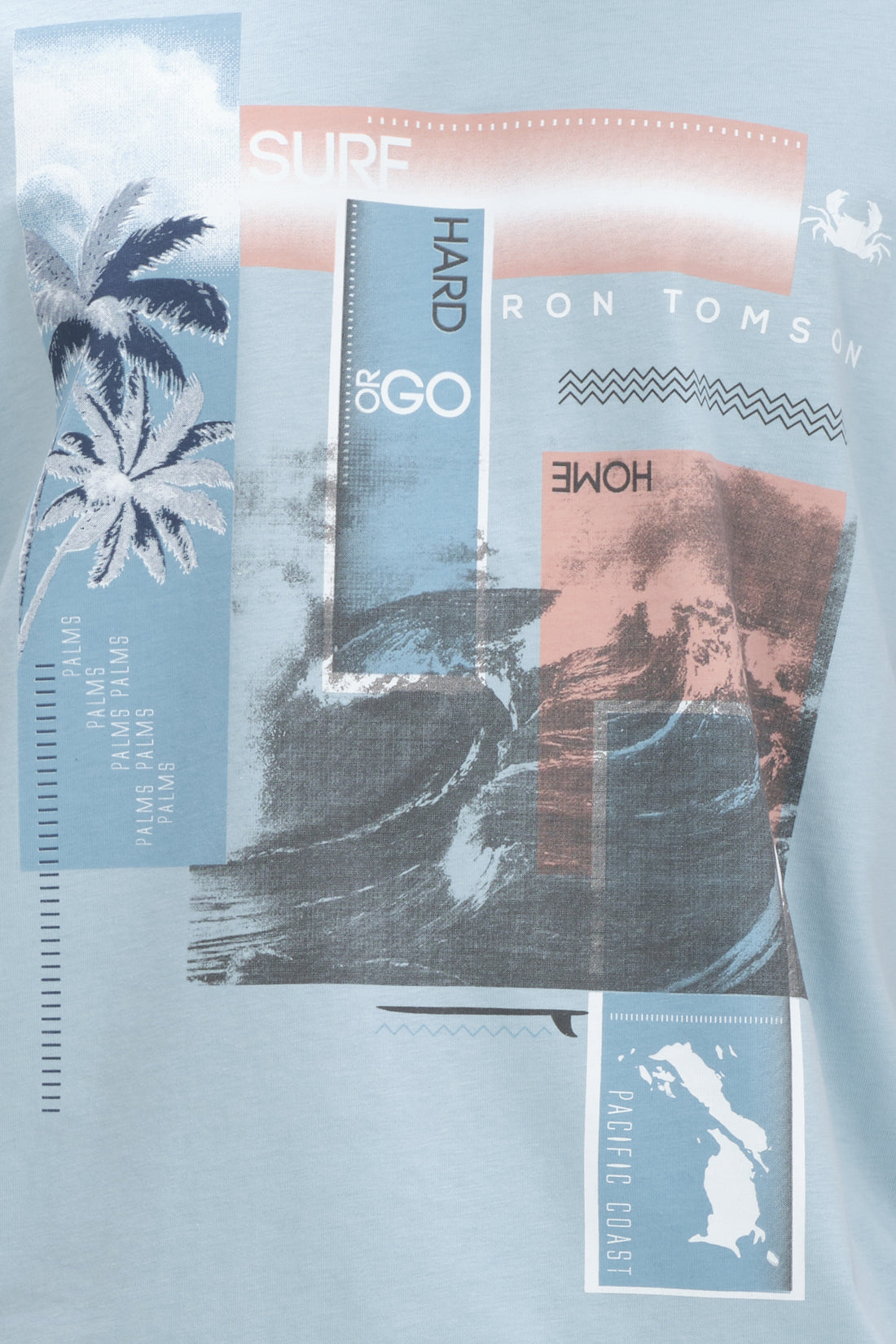 N° 8175 Palms Tee - Blue - Ron Tomson